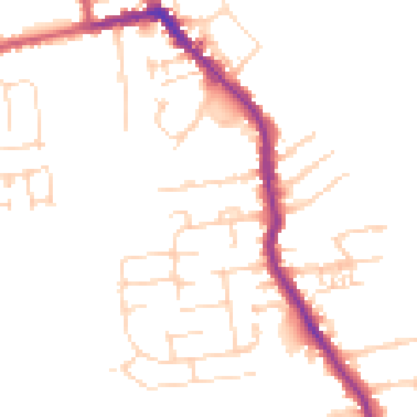 Daytime road noise heatmap for HU19 2LF