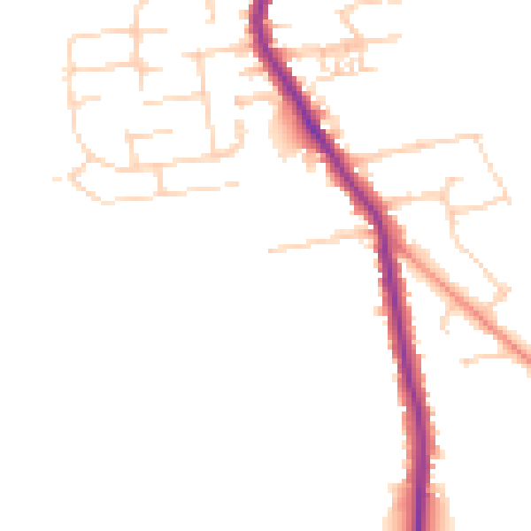 Daytime road noise heatmap for HU19 2PH
