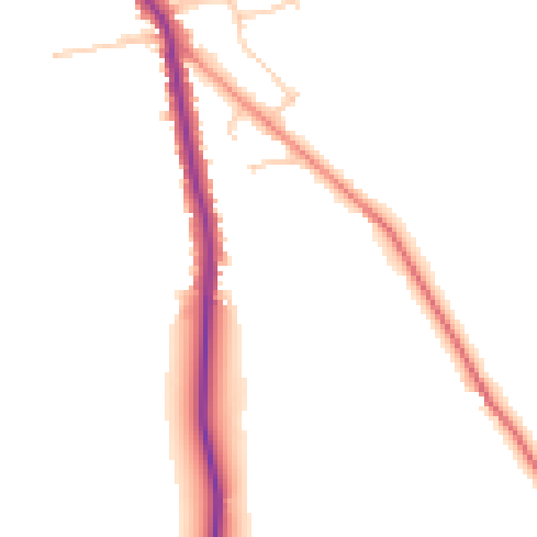 Daytime road noise heatmap for HU19 2PP