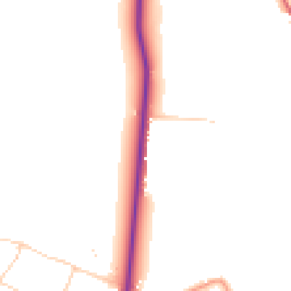 Daytime road noise heatmap for HU19 2QH