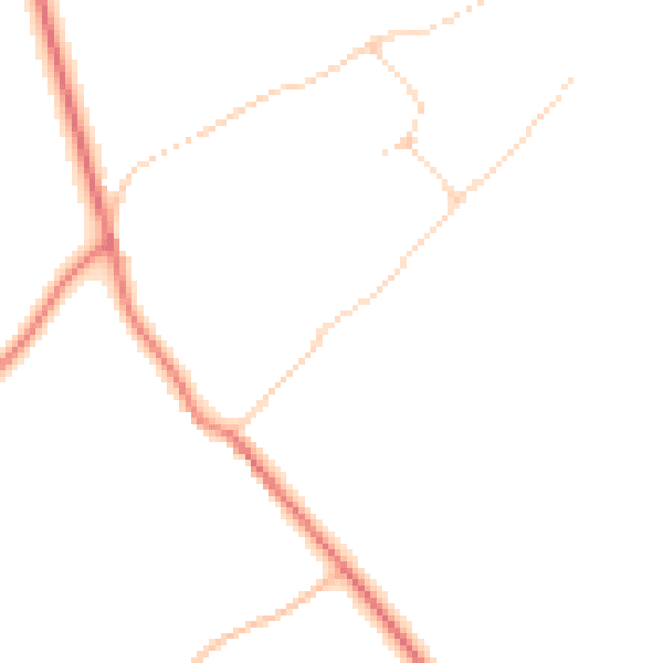 Daytime road noise heatmap for HU19 2QS