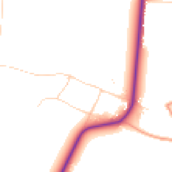 Daytime road noise heatmap for HU19 2RS