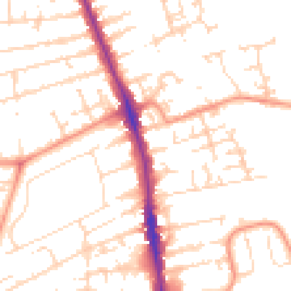 Daytime road noise heatmap for HU5 1AX
