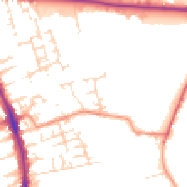 Daytime road noise heatmap for HU5 1DB