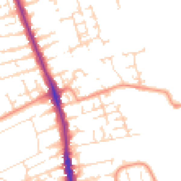 Daytime road noise heatmap for HU5 1DX