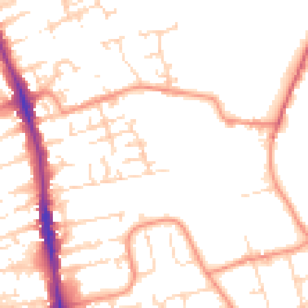 Daytime road noise heatmap for HU5 1HN