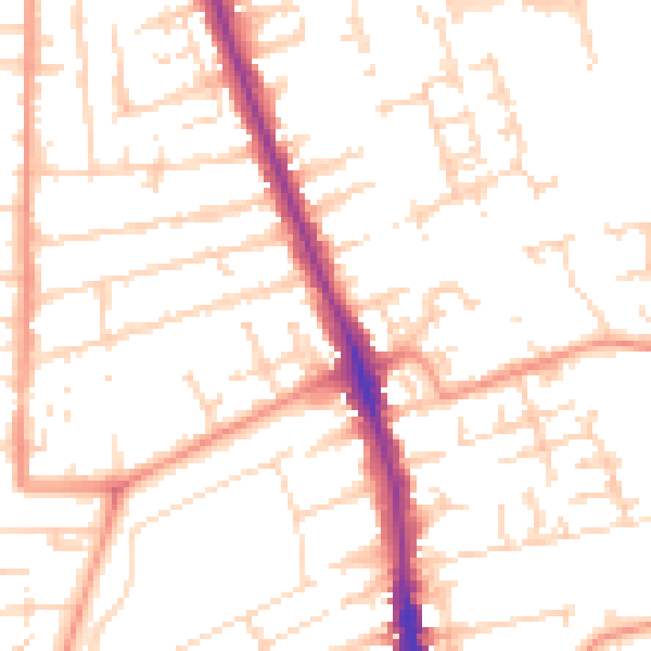 Daytime road noise heatmap for HU5 1LG