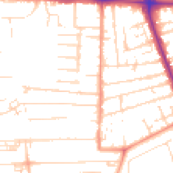 Daytime road noise heatmap for HU5 2EU