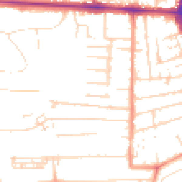 Daytime road noise heatmap for HU5 2EZ