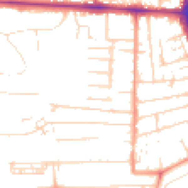 Daytime road noise heatmap for HU5 2HA