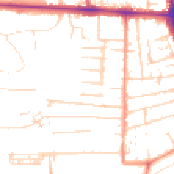 Daytime road noise heatmap for HU5 2HL