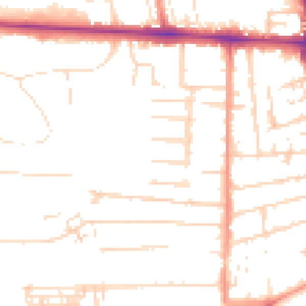 Daytime road noise heatmap for HU5 2HP