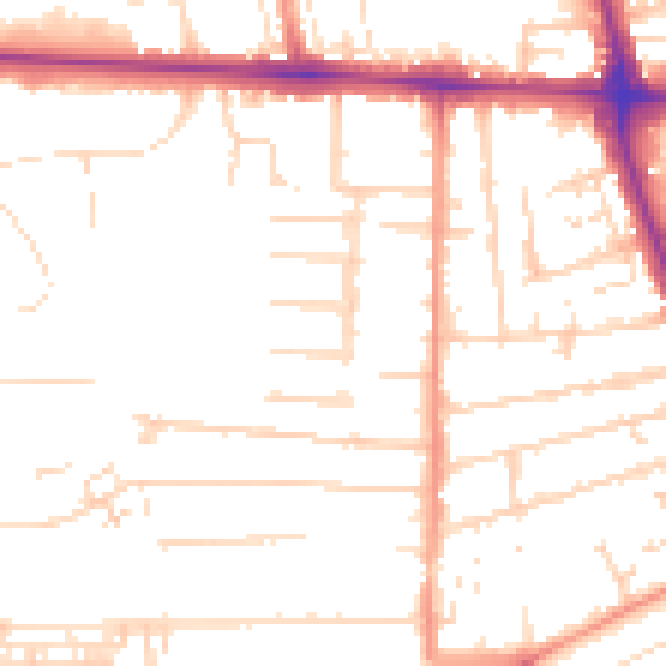 Daytime road noise heatmap for HU5 2HY