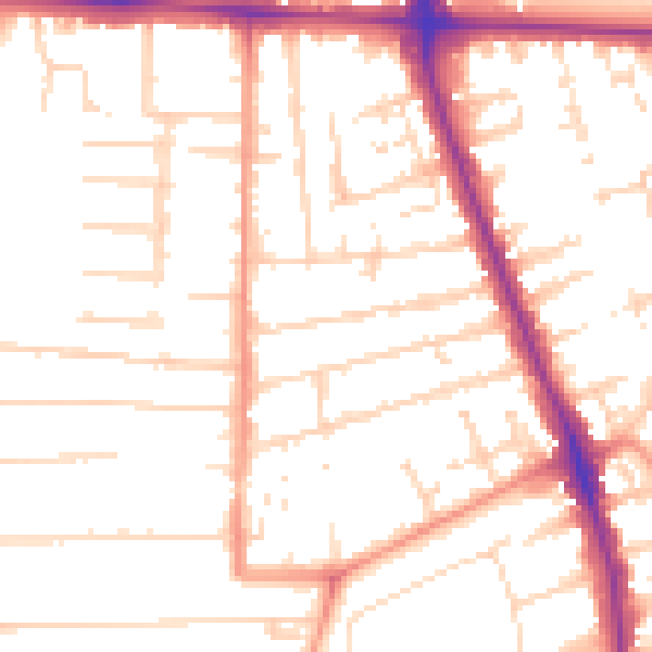 Daytime road noise heatmap for HU5 2NP