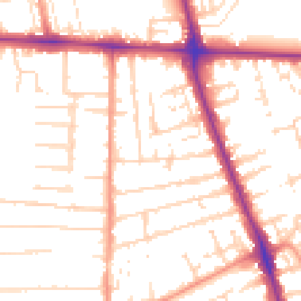 Daytime road noise heatmap for HU5 2PF