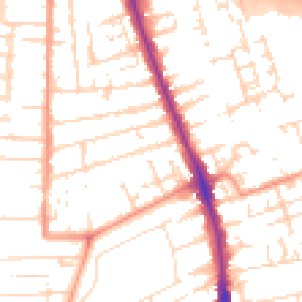 Daytime road noise heatmap for HU5 2RY