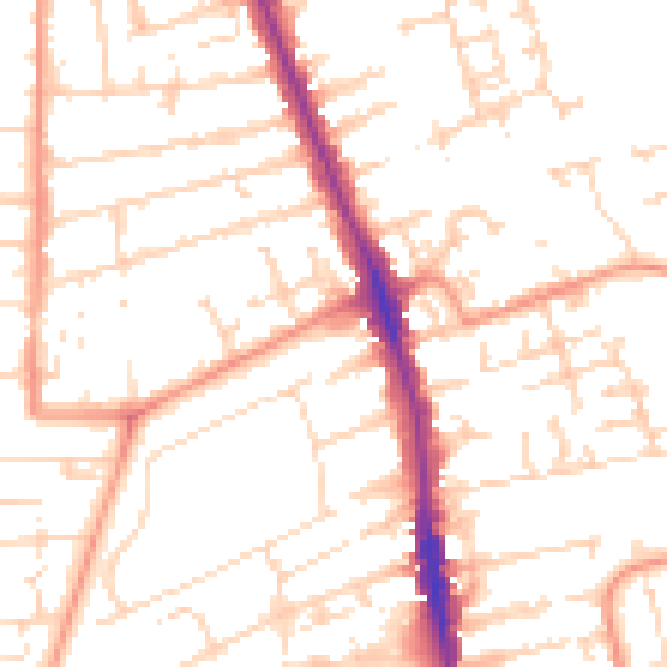 Daytime road noise heatmap for HU5 2TN