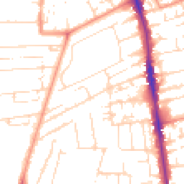 Daytime road noise heatmap for HU5 2UJ