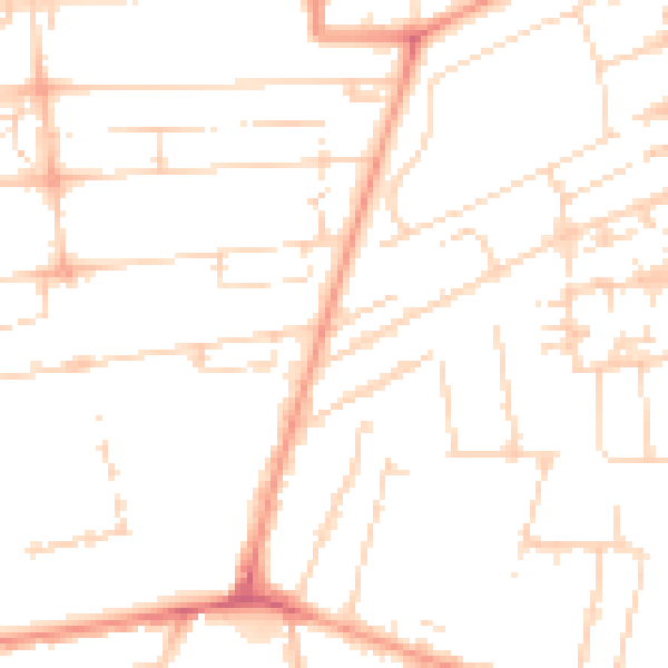 Daytime road noise heatmap for HU5 3QJ
