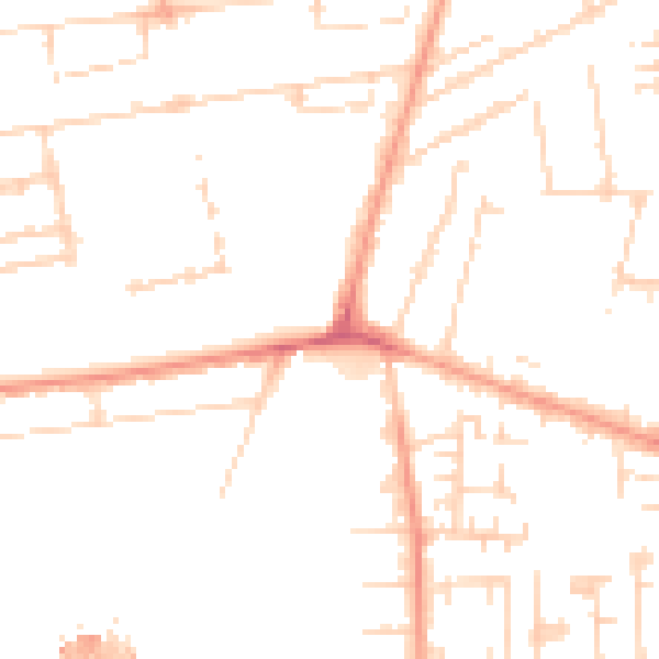Daytime road noise heatmap for HU5 3RU