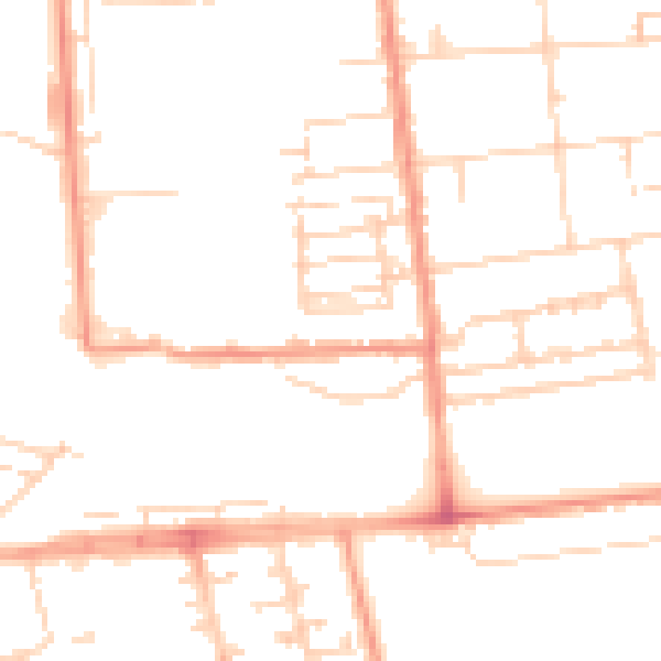 Daytime road noise heatmap for HU5 3UQ