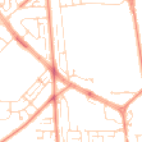 Daytime road noise heatmap for HU5 4BN