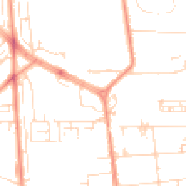Daytime road noise heatmap for HU5 4EP