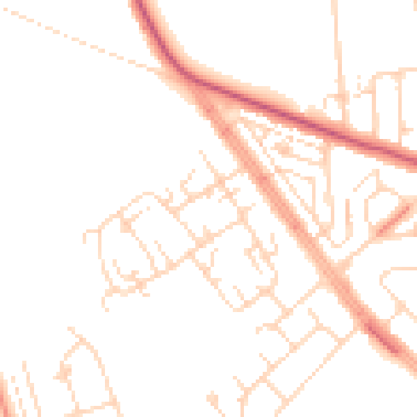 Daytime road noise heatmap for HU5 4SA