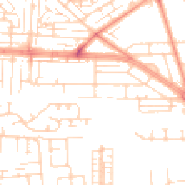 Daytime road noise heatmap for HU5 5EJ