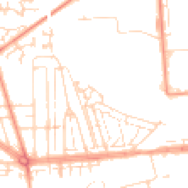 Daytime road noise heatmap for HU5 5EQ