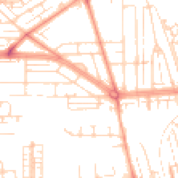 Daytime road noise heatmap for HU5 5HB