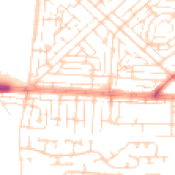 Daytime road noise heatmap for HU5 5JR