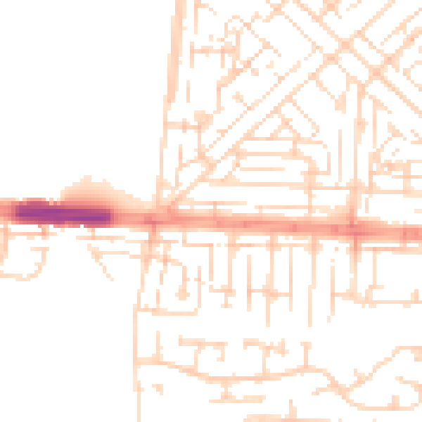 Daytime road noise heatmap for HU5 5JT
