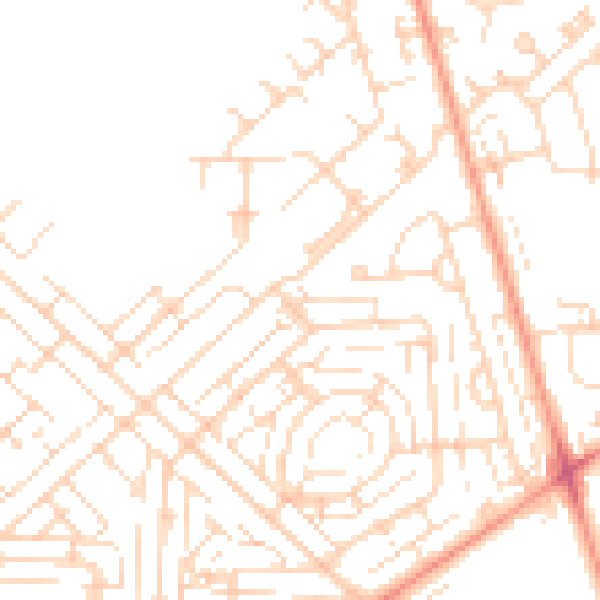Daytime road noise heatmap for HU5 5XA