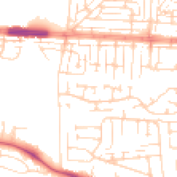 Daytime road noise heatmap for HU5 5YA