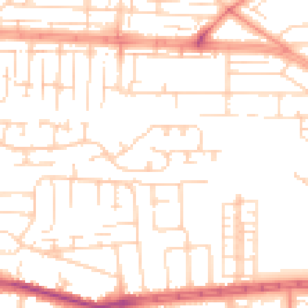Daytime road noise heatmap for HU5 5YU
