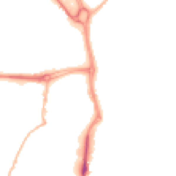 Night-time road noise heatmap for HU7 0BE