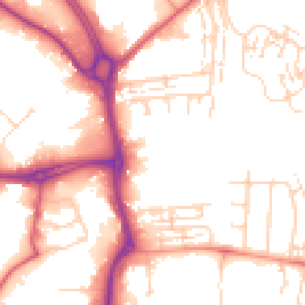 Daytime road noise heatmap for HU7 0BT