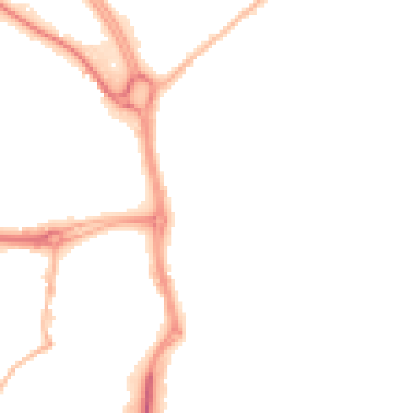 Night-time road noise heatmap for HU7 0BT