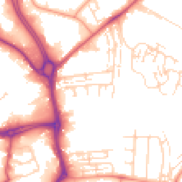 Daytime road noise heatmap for HU7 0DY