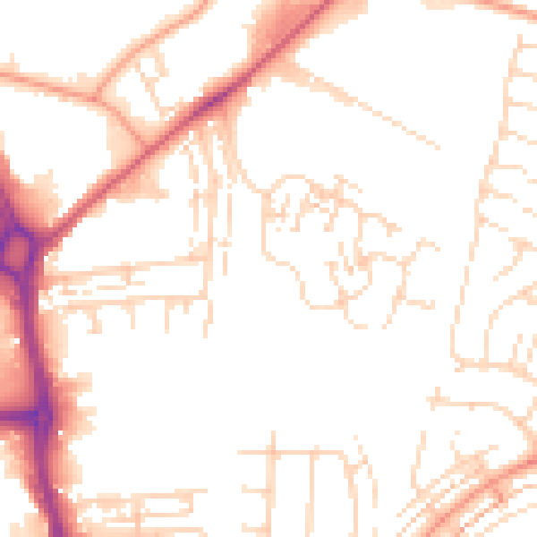 Daytime road noise heatmap for HU7 0EB