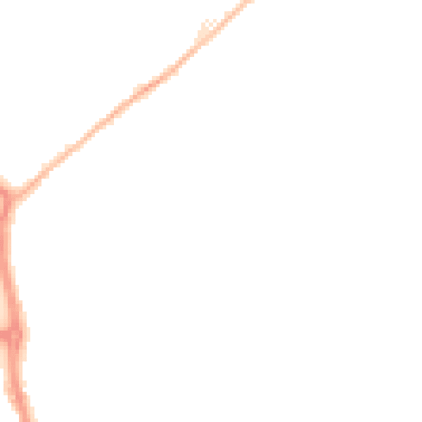 Night-time road noise heatmap for HU7 0EE
