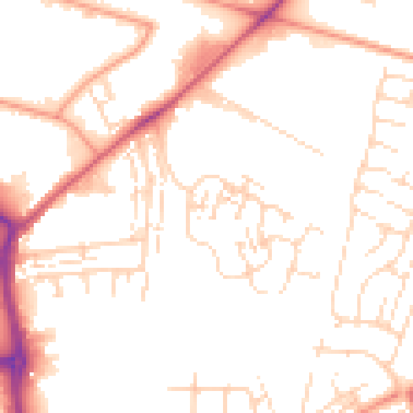 Daytime road noise heatmap for HU7 0EF