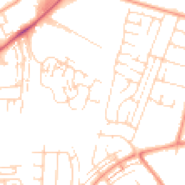 Daytime road noise heatmap for HU7 0EL