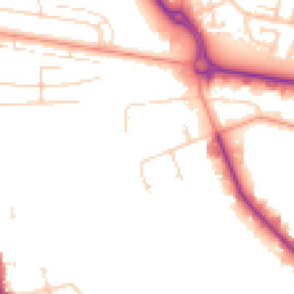 Daytime road noise heatmap for HU7 0YF