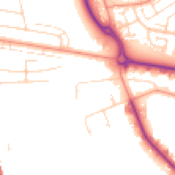 Daytime road noise heatmap for HU7 0YQ