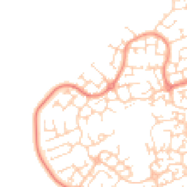 Daytime road noise heatmap for HU7 3AB