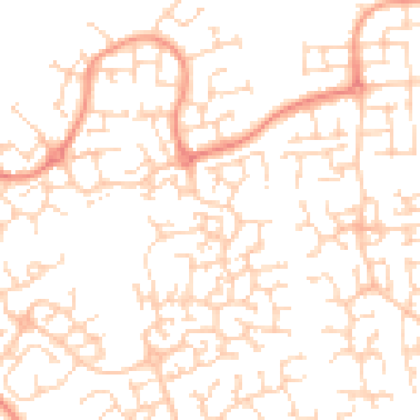 Daytime road noise heatmap for HU7 3AD