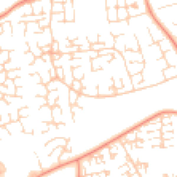 Daytime road noise heatmap for HU7 3EG