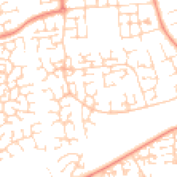 Daytime road noise heatmap for HU7 3EH